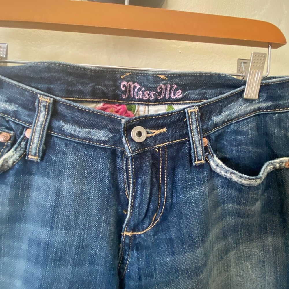 Miss Me Wisteria Distressed Boot Cut Jeans